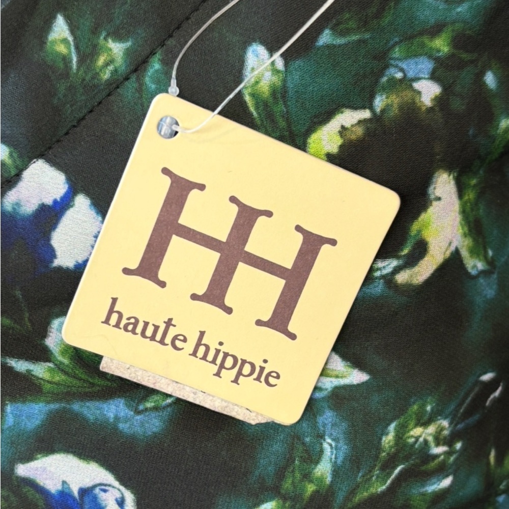 Haute Hippie NWT 100% Silk Maxi high low SLIT skirt, size 6🖤 - Picture 7 of 8